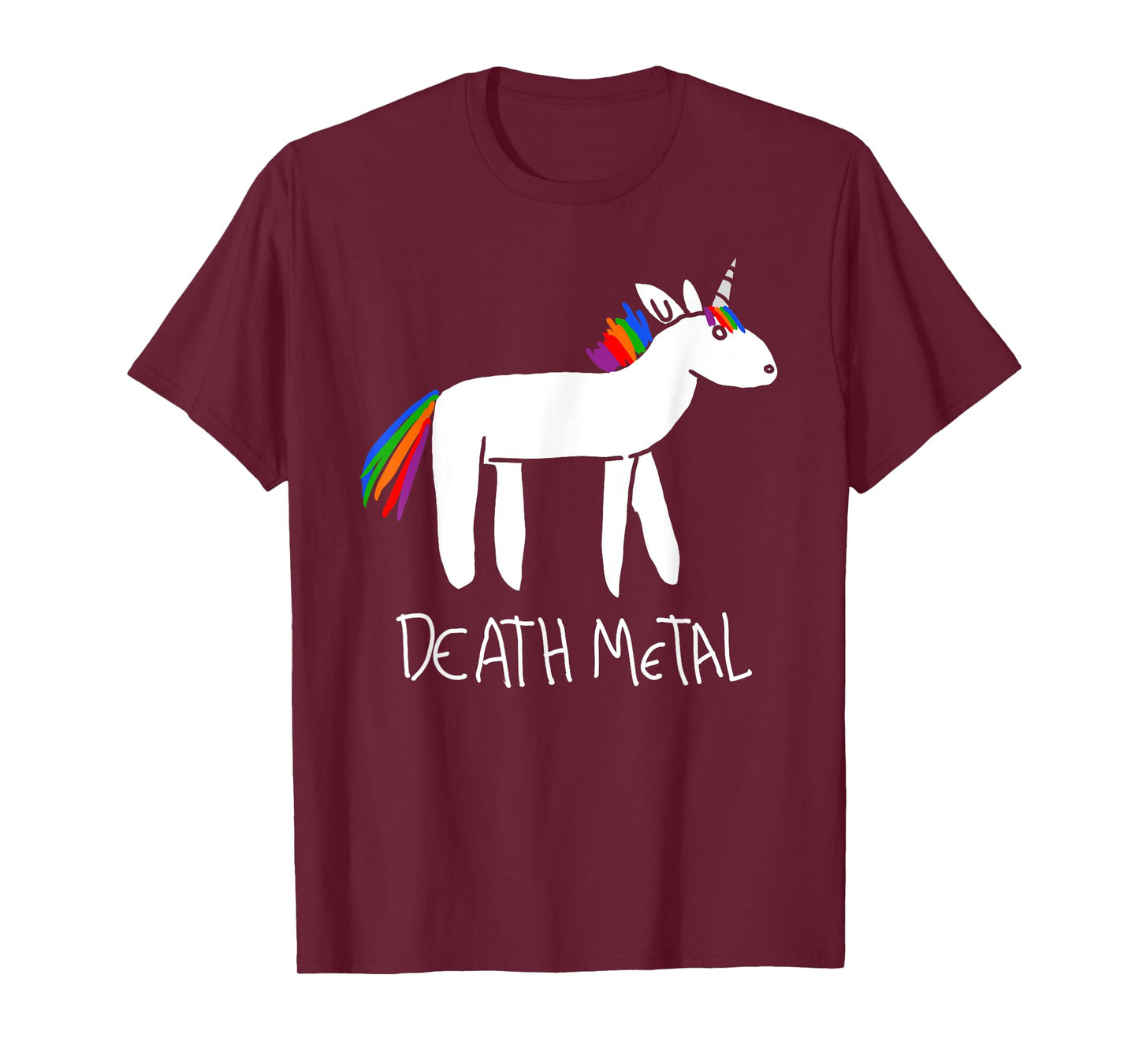 Death Metal Unicorn Funny Goth Kidcore Meme Sarcastic Ironic T-Shirt