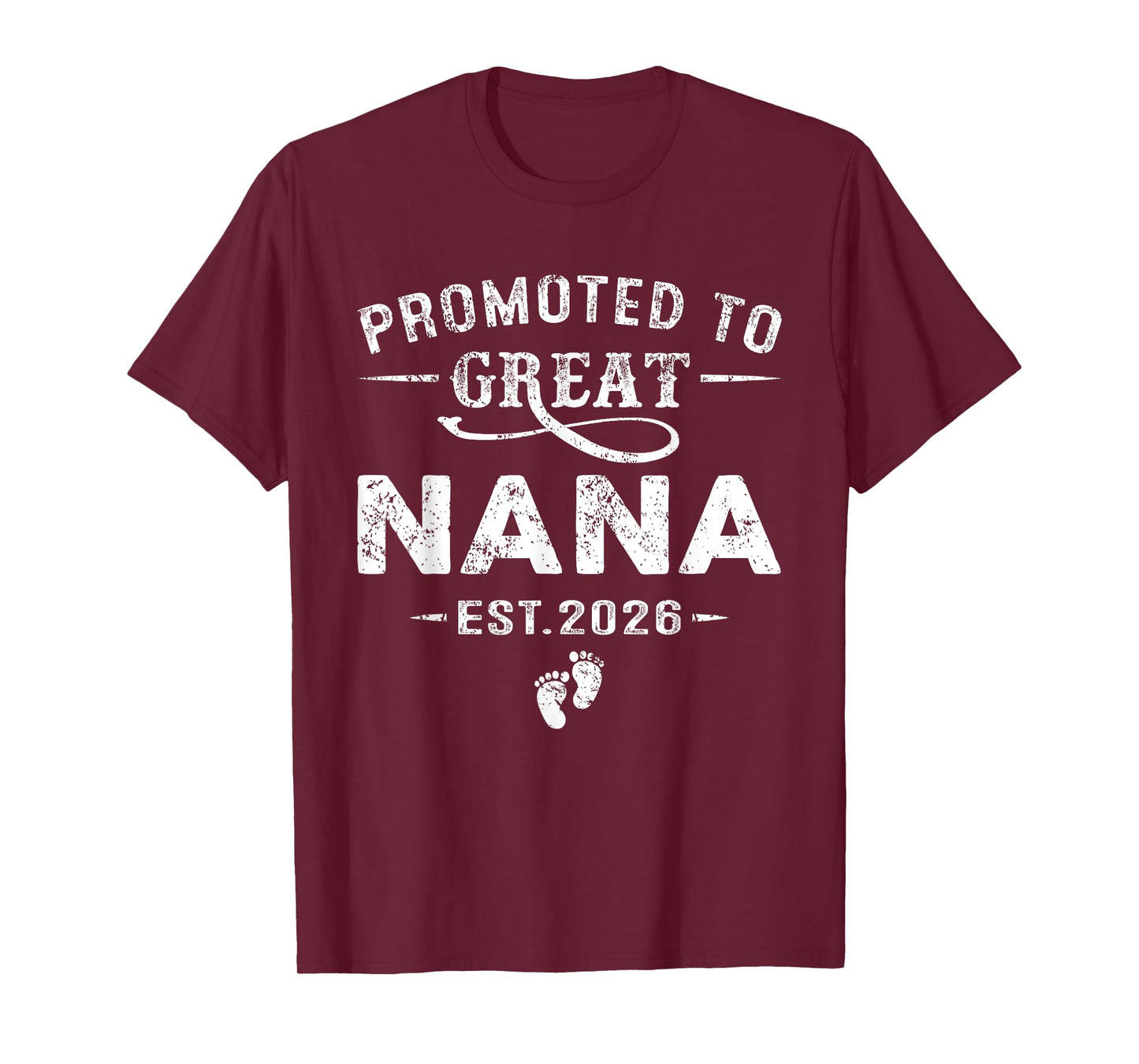 Promoted to Great Nana Est 2026 Pregnancy Announcement T-Shirt