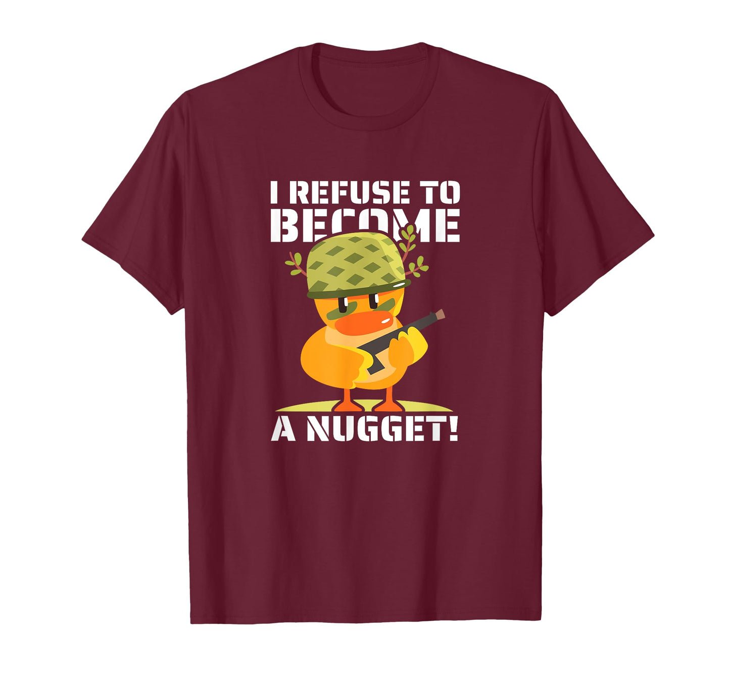 I Refuse To Become a Nugget! Kawaii Armed Chicken Hilarious T-Shirt