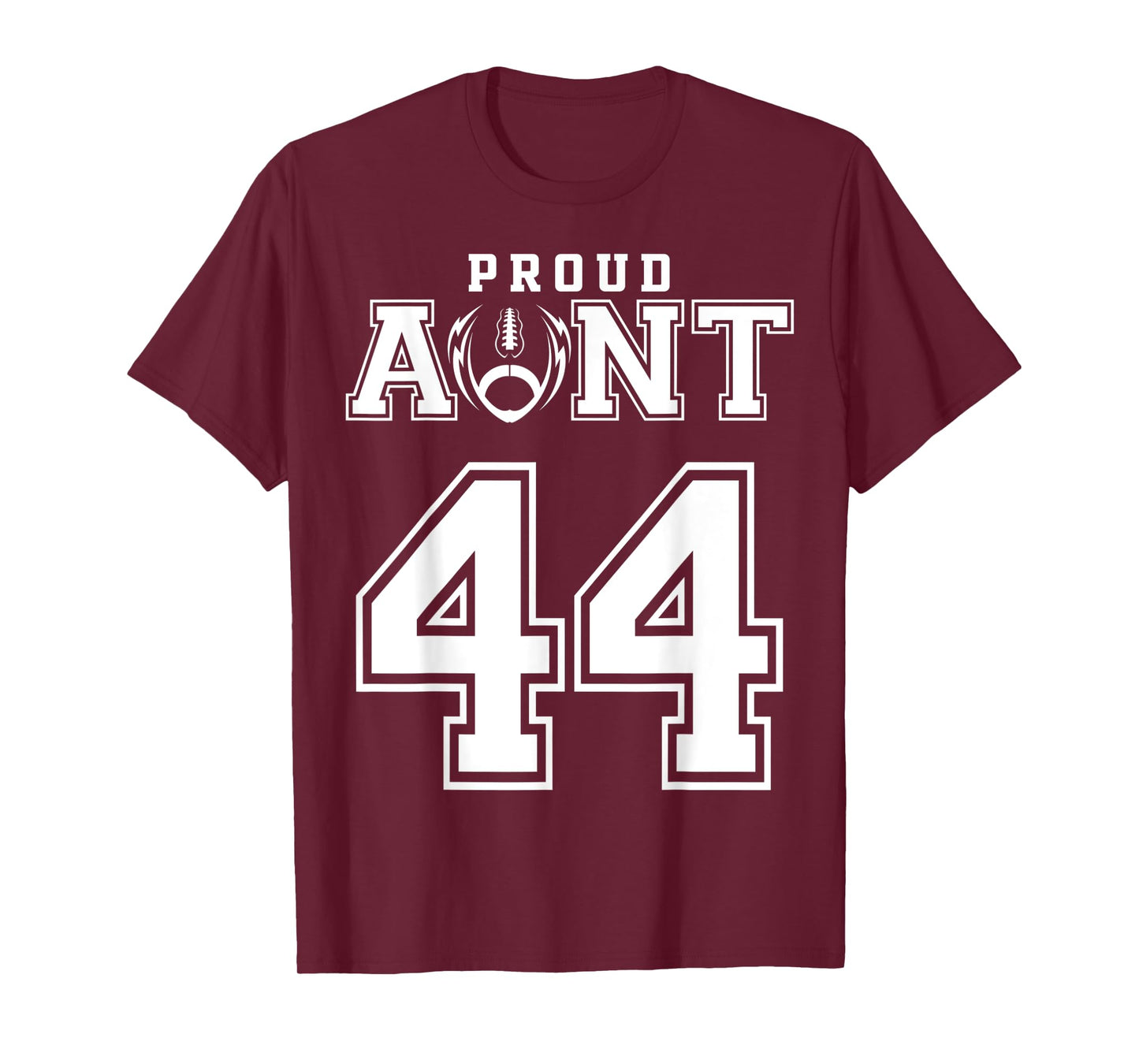 Custom Proud Football Aunt Number 44 Personalized For Women T-Shirt