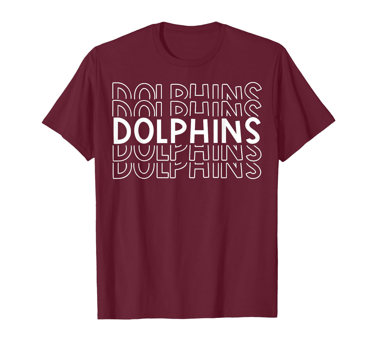 Dolphins School Sports Team Mascot Town Go College Athlete T-Shirt
