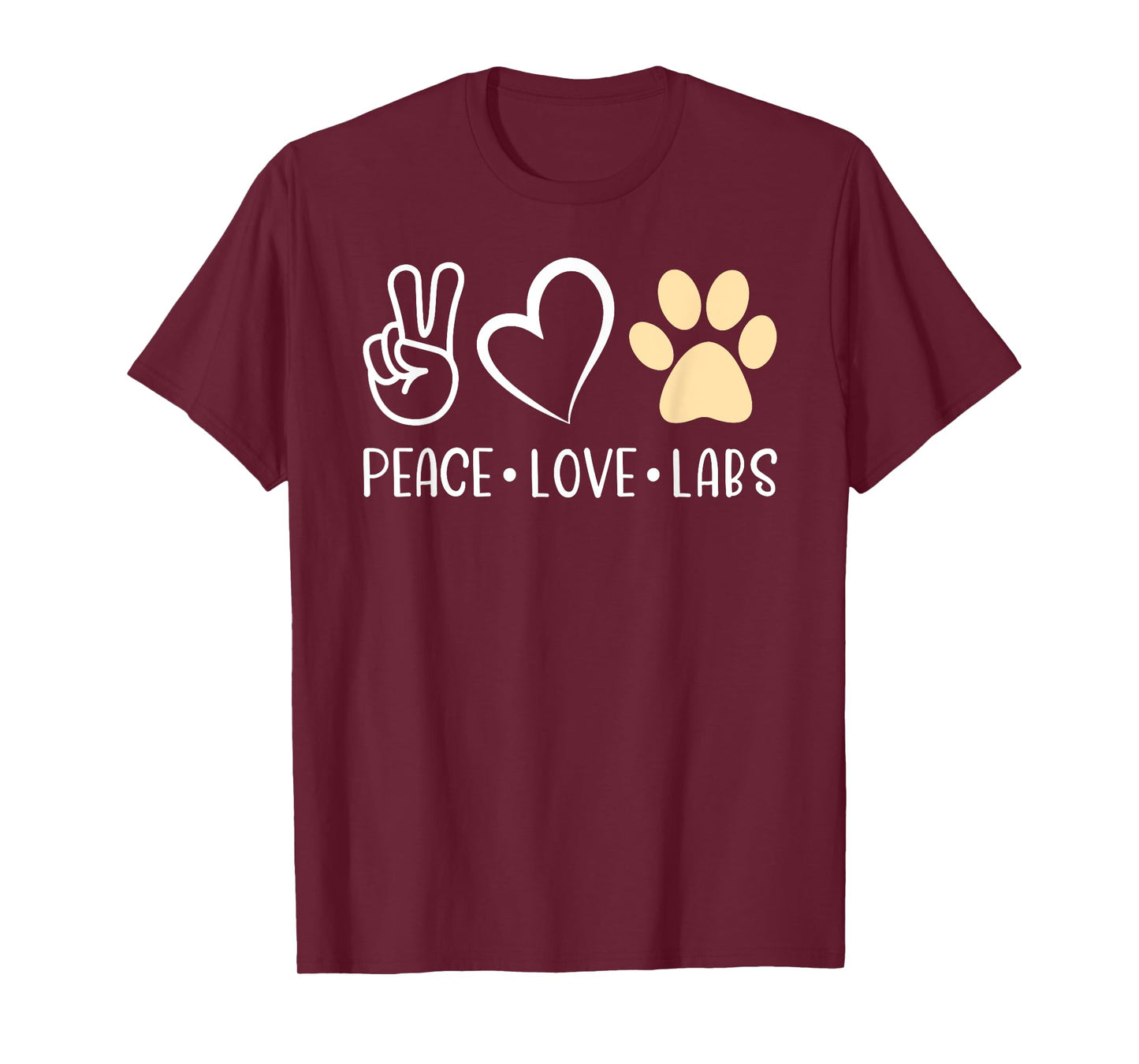 Peace Love Yellow Labs Labrador Lab Mom Valentine's Day T-Shirt