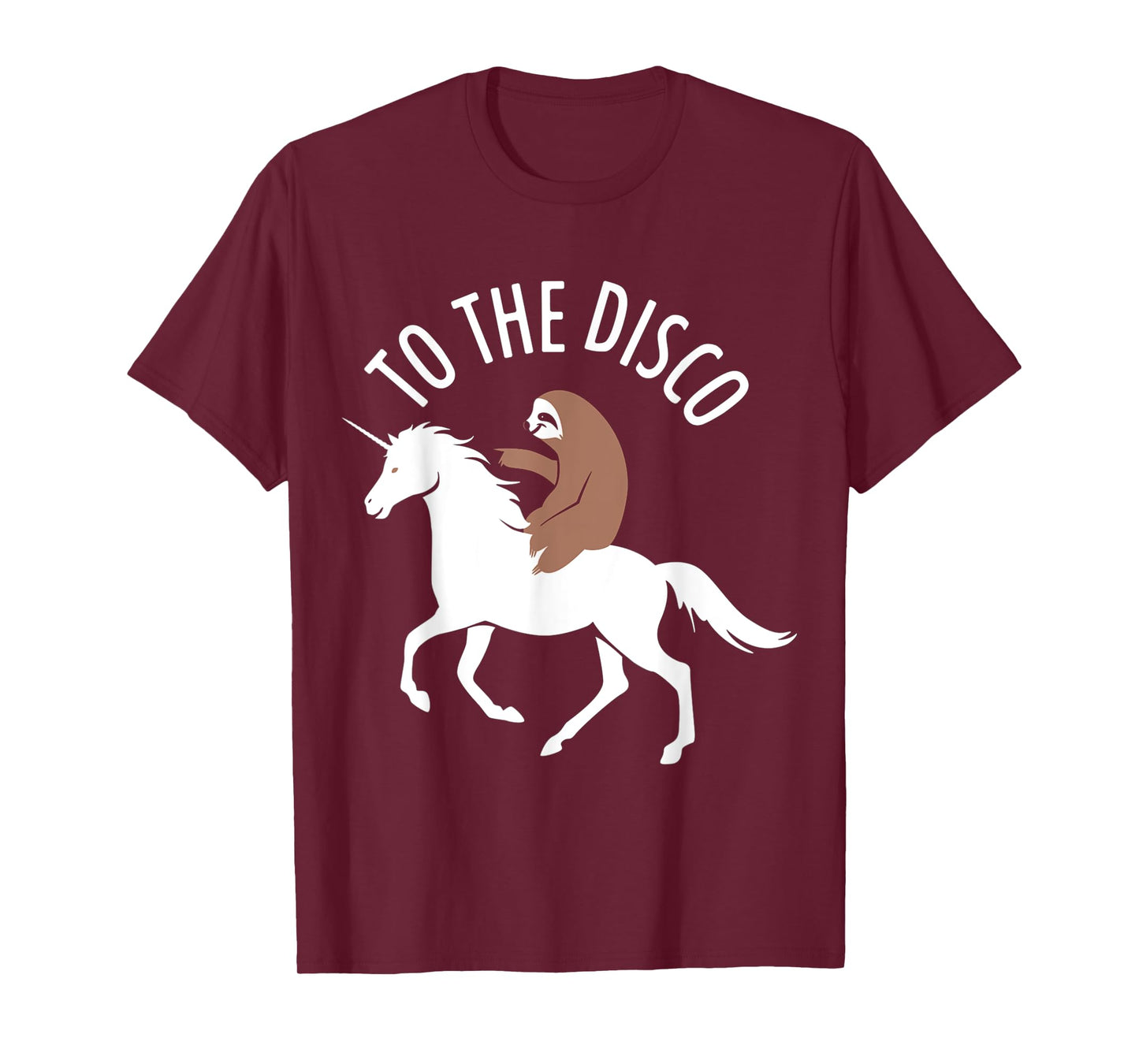 Sloth Riding Unicorn To The Disco Funny T-Shirt