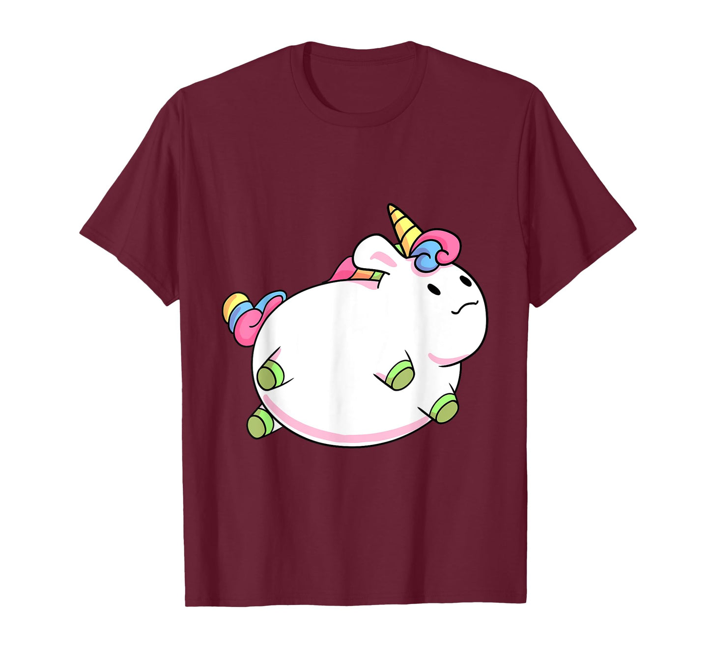 Chubby Unicorn Cute Fluffy Fat Magical Animal Girls Gift T-Shirt