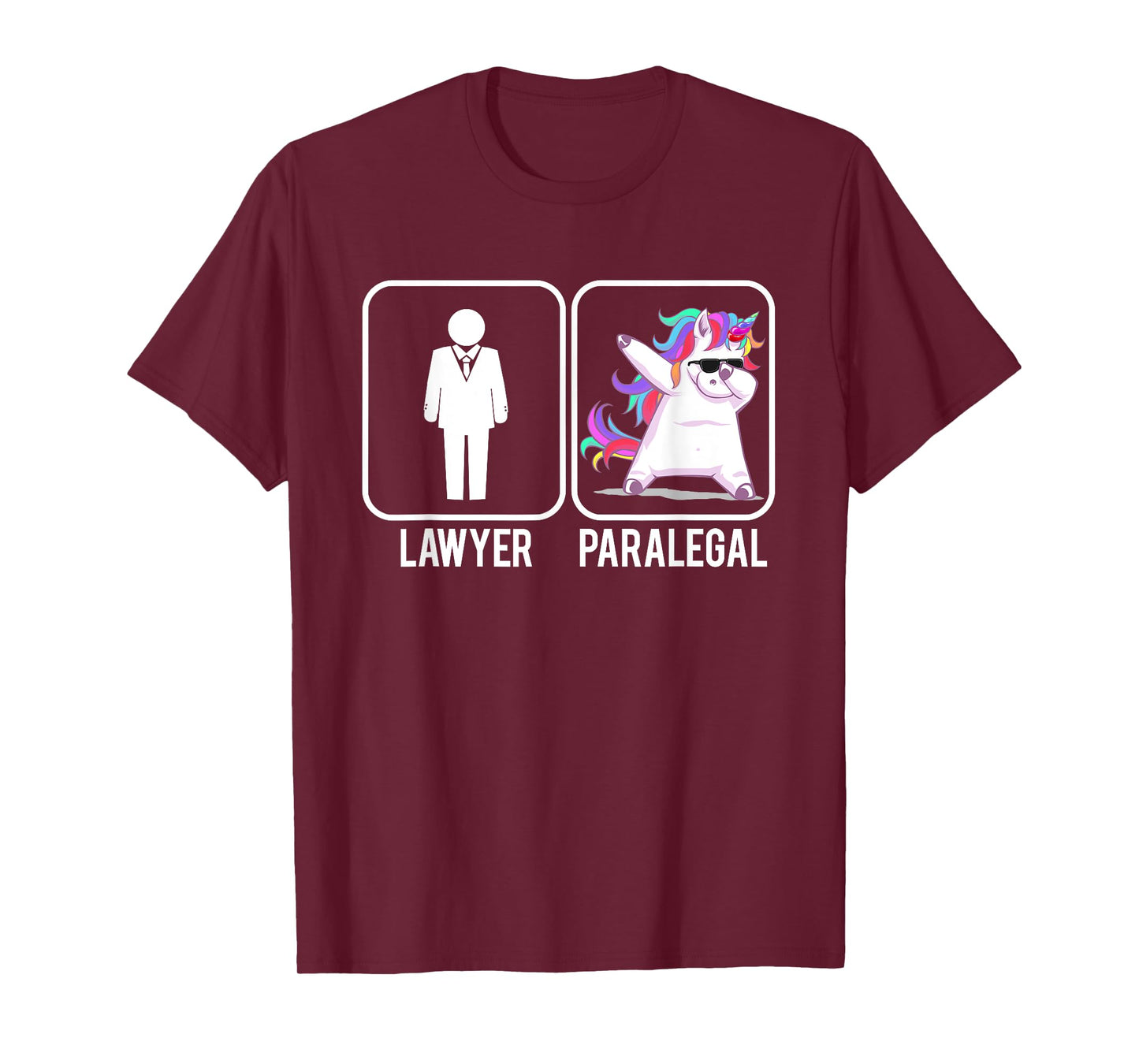Funny Lawyer Paralegal Dabbing Unicorn Legal Law Firm T-Shirt