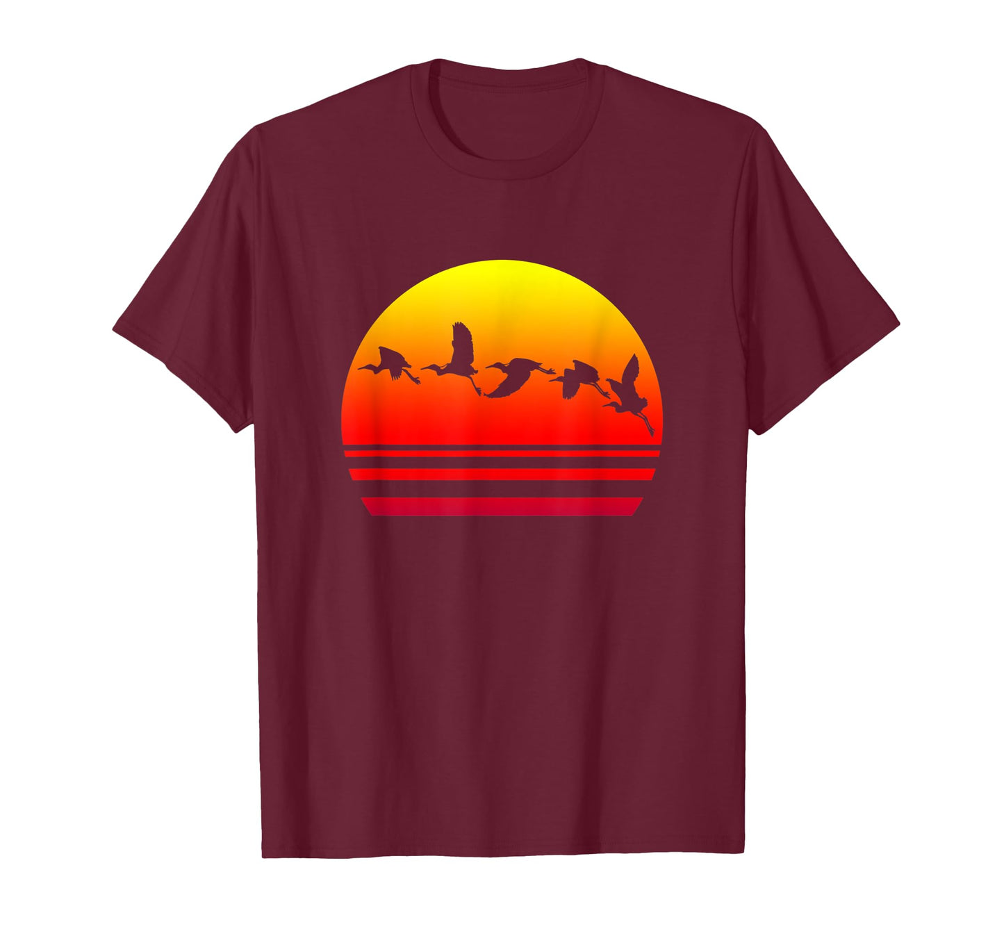 Cranes in the Sunset, Wetlands T-Shirt