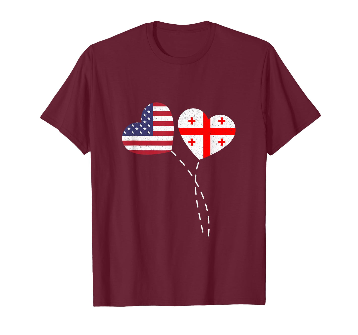 Loving Georgia USA Flag Heart Georgian Americans Love T-Shirt