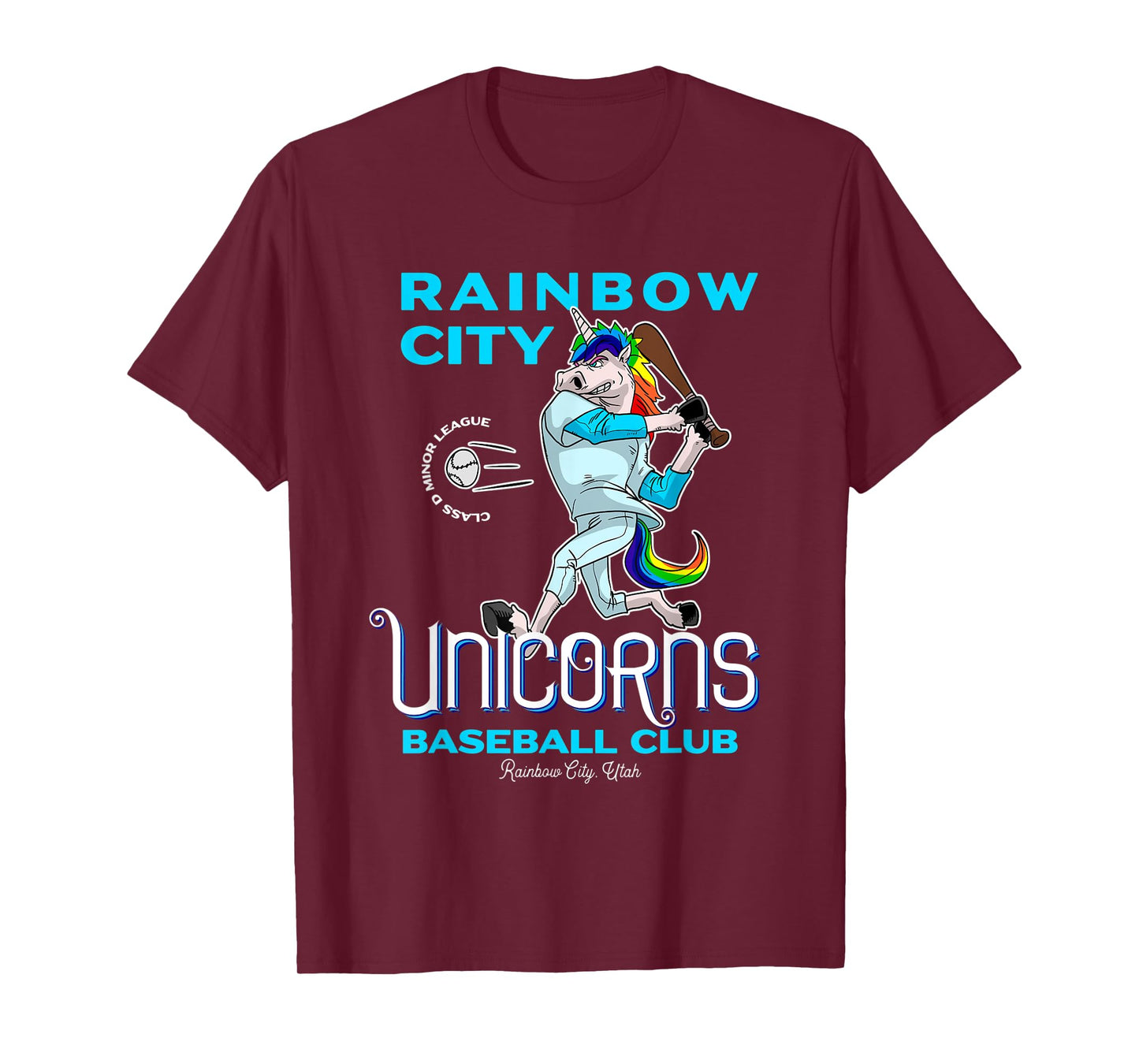 Rainbow City Unicorns Minor League Baseball Team T-Shirt