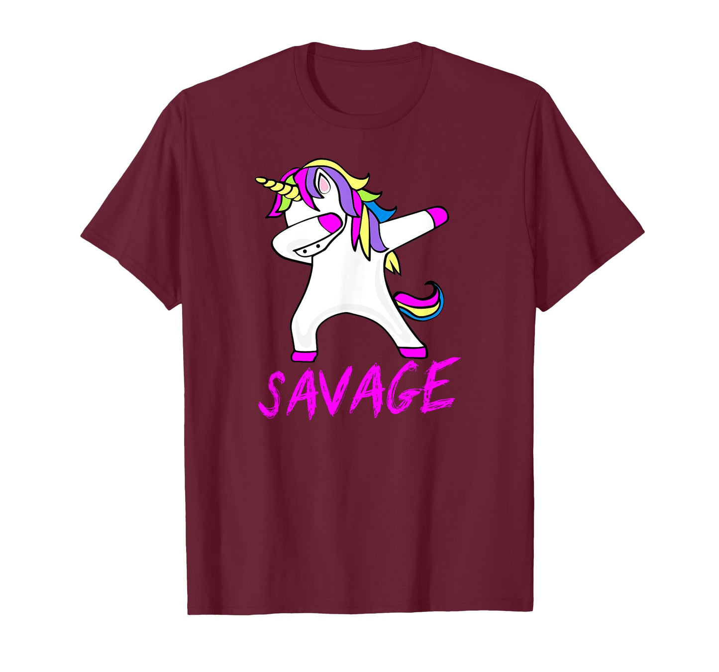 Savage Unicorn Shirt for Youth Adult Women Girls T-Shirt