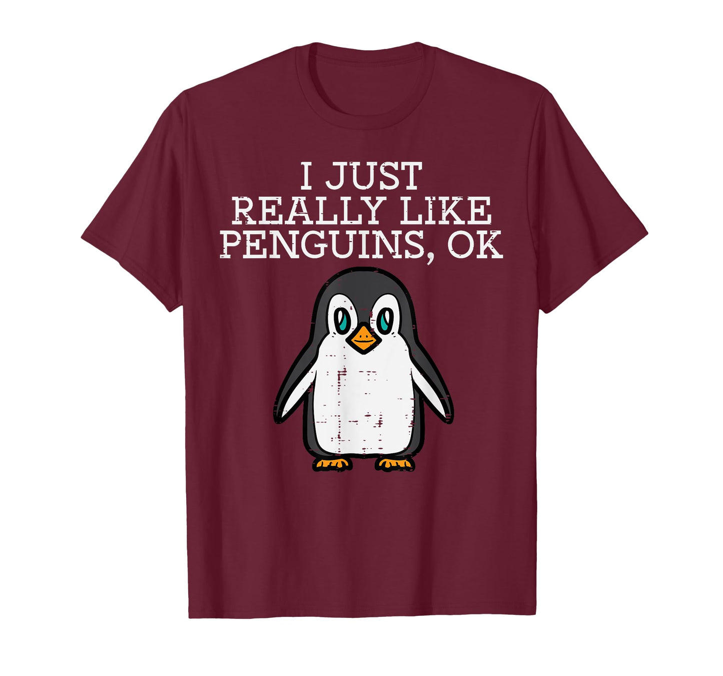 I Just Really Like Penguins Cute Men Women Boys Girls Kids T-Shirt