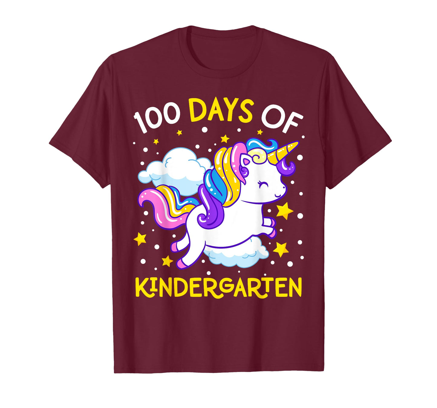 100 Days of Kindergarten Unicorn Girls 100 Days of School T-Shirt