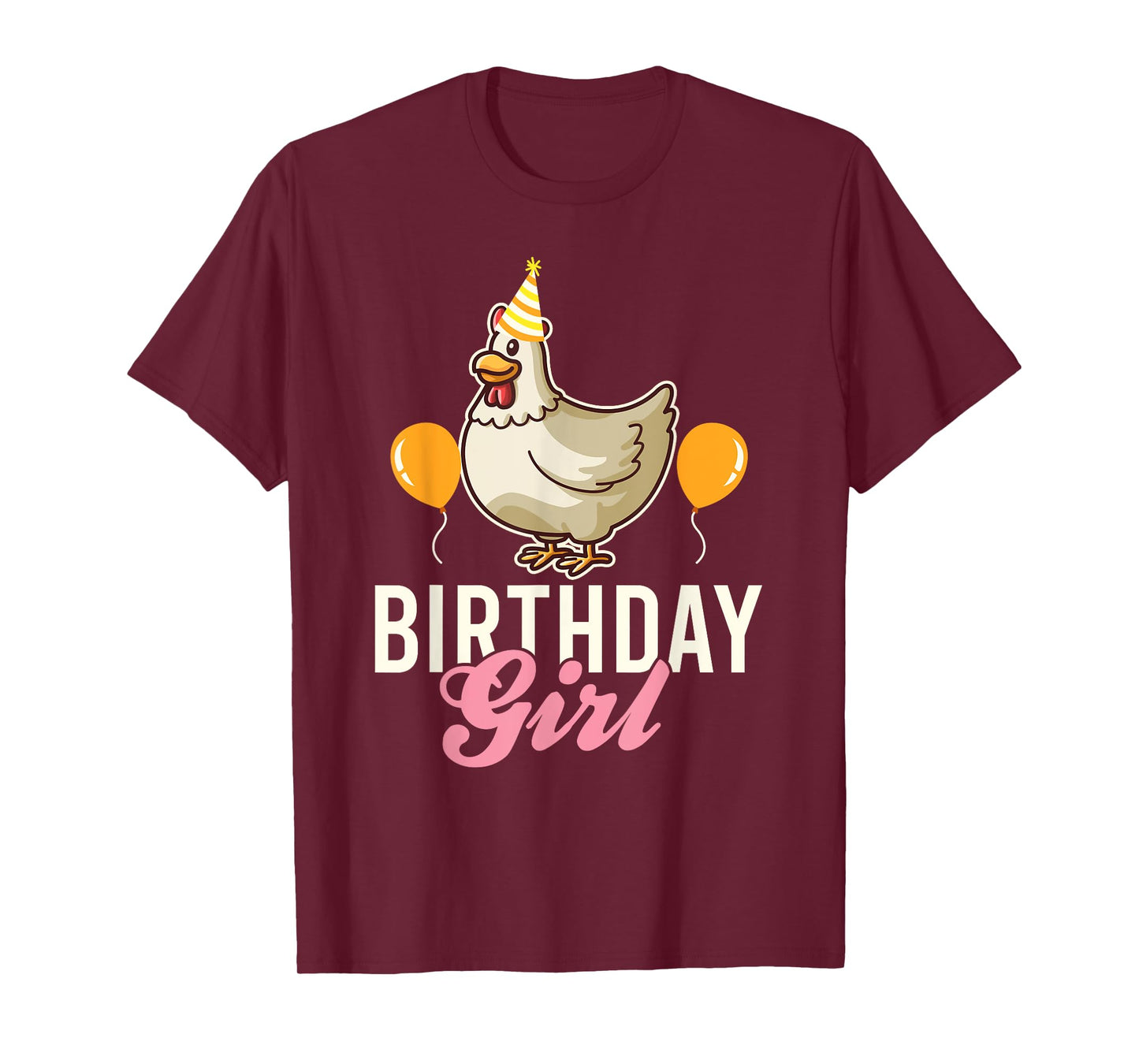 Cute Chicken Birthday Girl T-Shirt