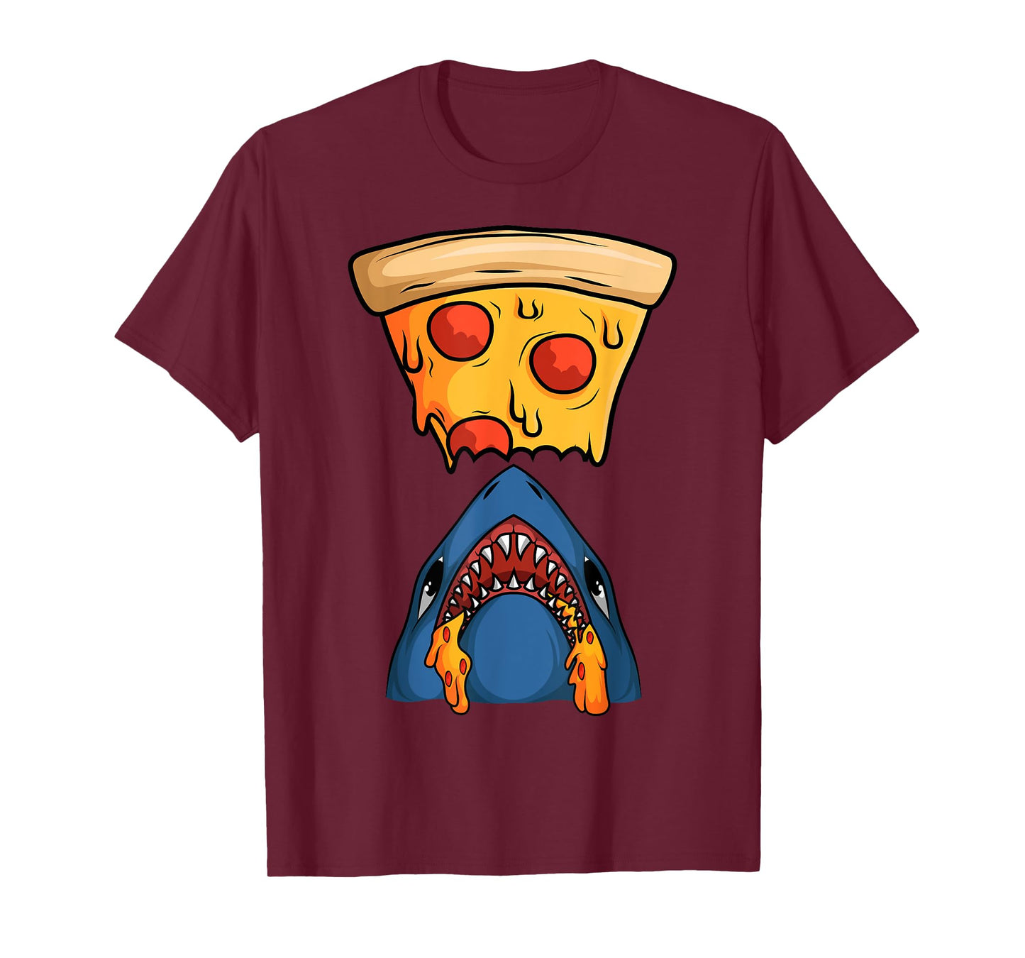 Cool Pizza Round Pizzetta Lover Shark Fan Pizzaiolo Pizzeria T-Shirt