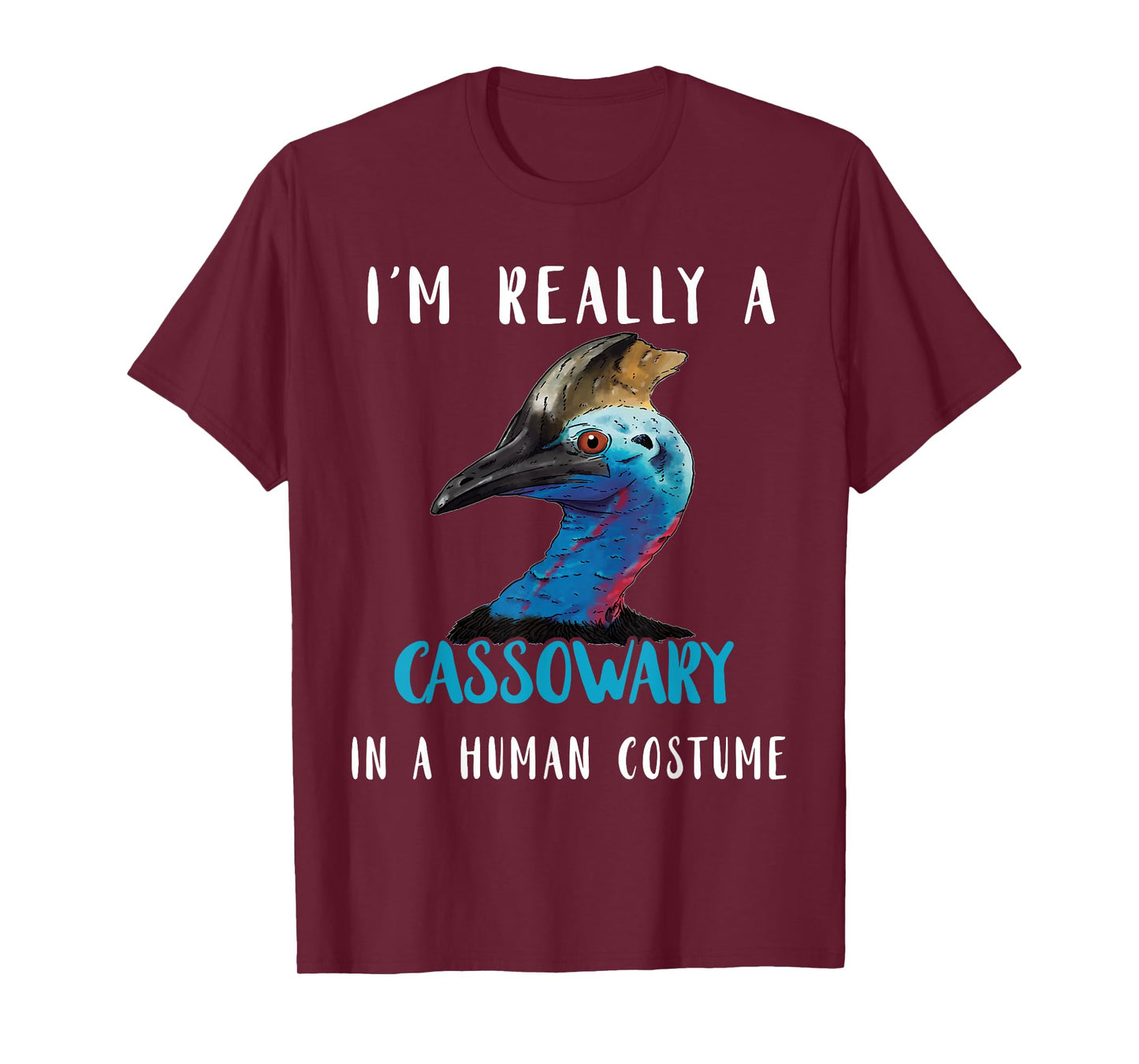 Cassowary In Human Costume Casque Cassowary Lover Birds T-Shirt