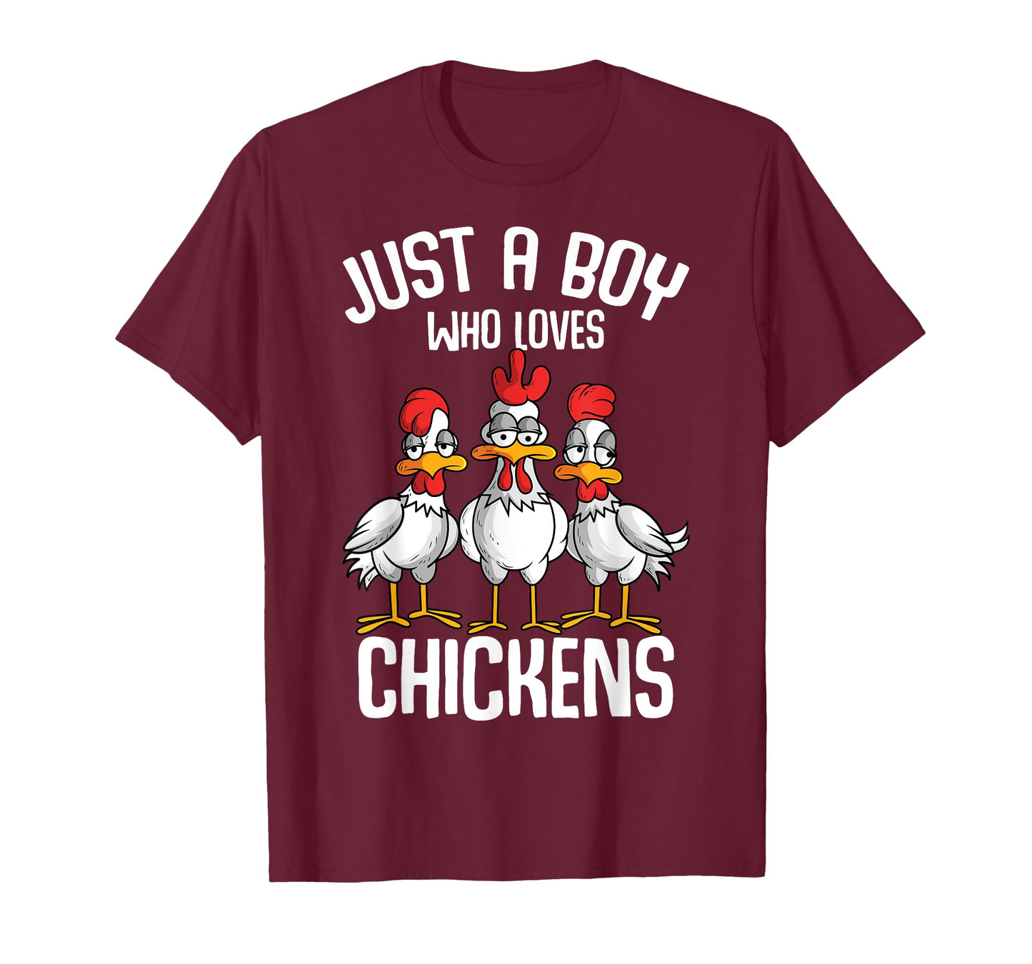 Just a Boy who loves Chickens Boys Kids T-Shirt