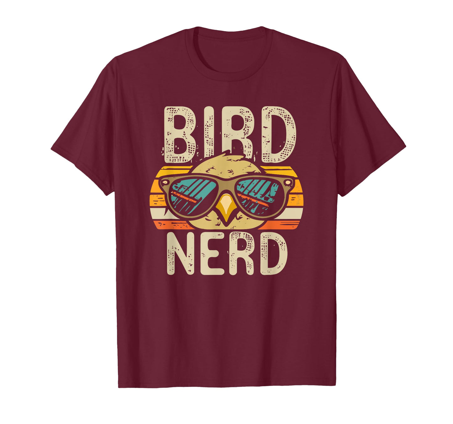 I heart Birds Funny Bird Nerd Vintage Retro Sunset Cute T-Shirt