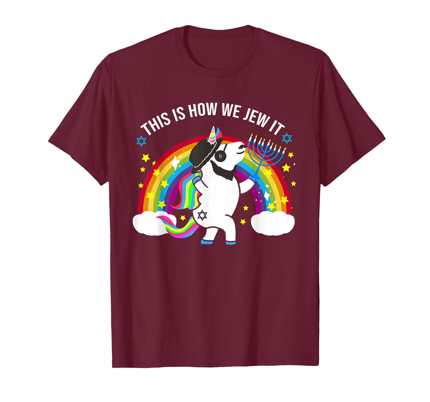 Jewnicorn Shirt - This is how we Jew it - Hanukkah Holiday T-Shirt