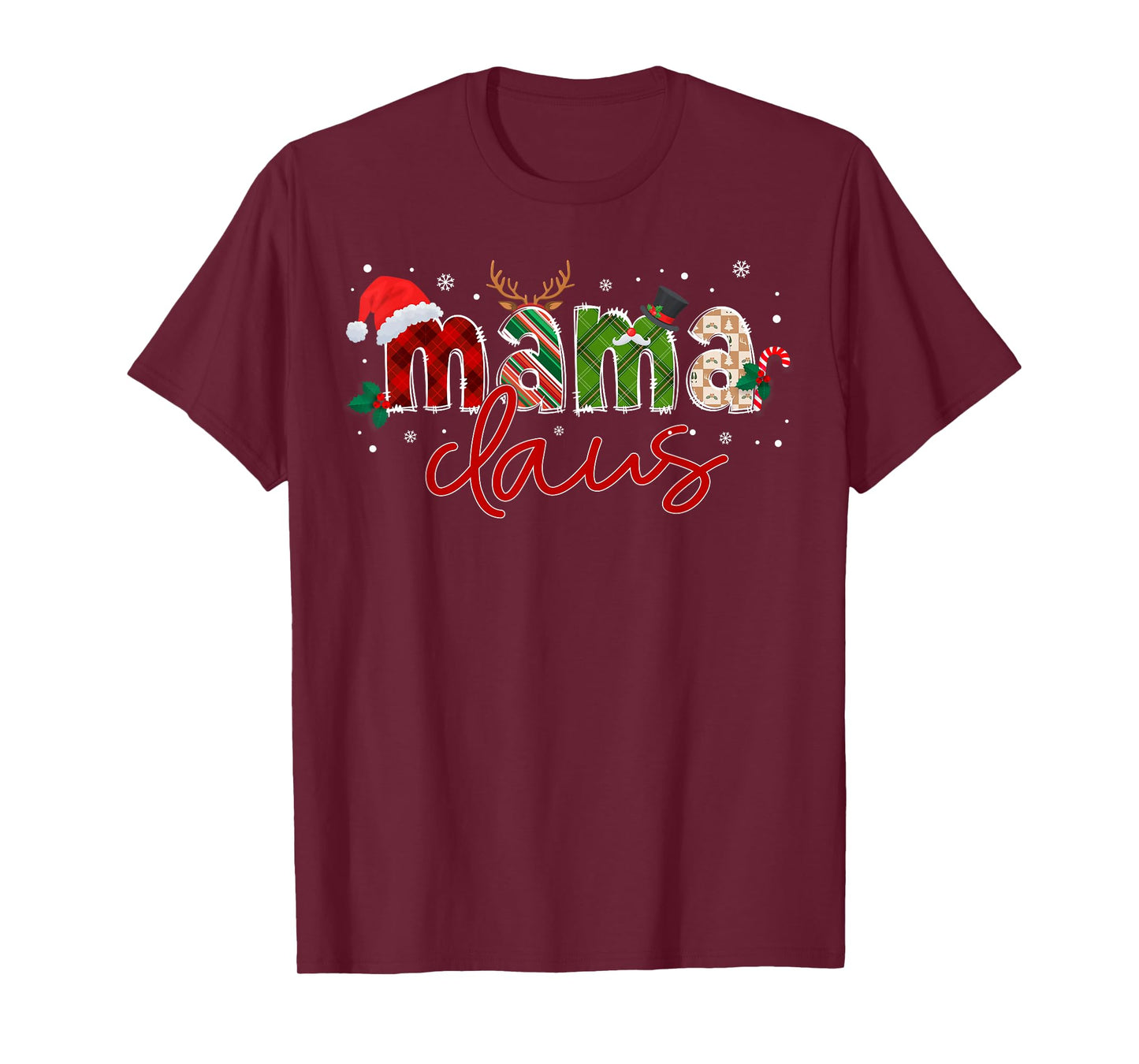 Mama Claus Santa Claus Family Matching Christmas Pajama T-Shirt