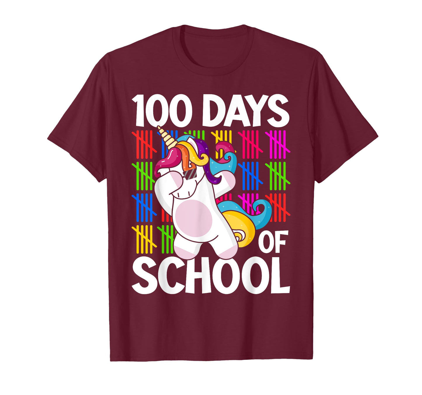 100th Day of School Unicorn Teachers Kids Girls 100 Days T-Shirt