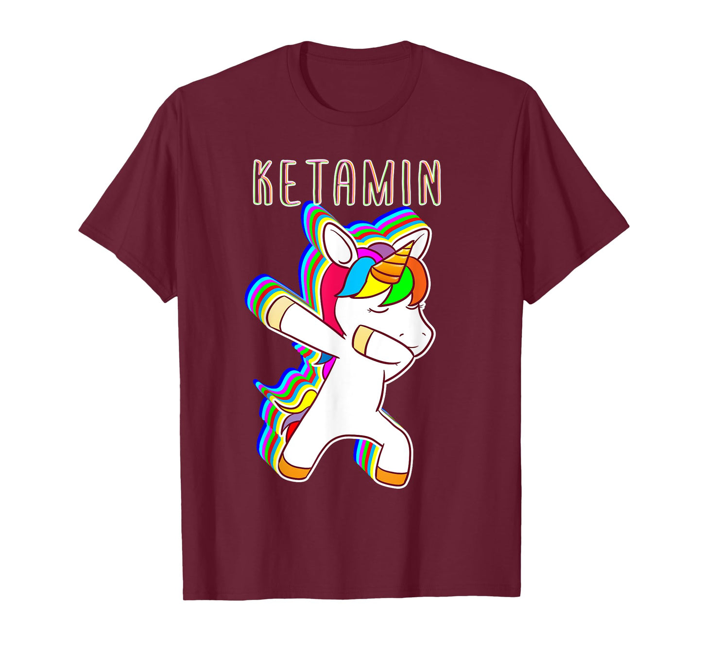 Ketamin Dabbing Unicorn Keta Unicorn Techno Rave T-Shirt