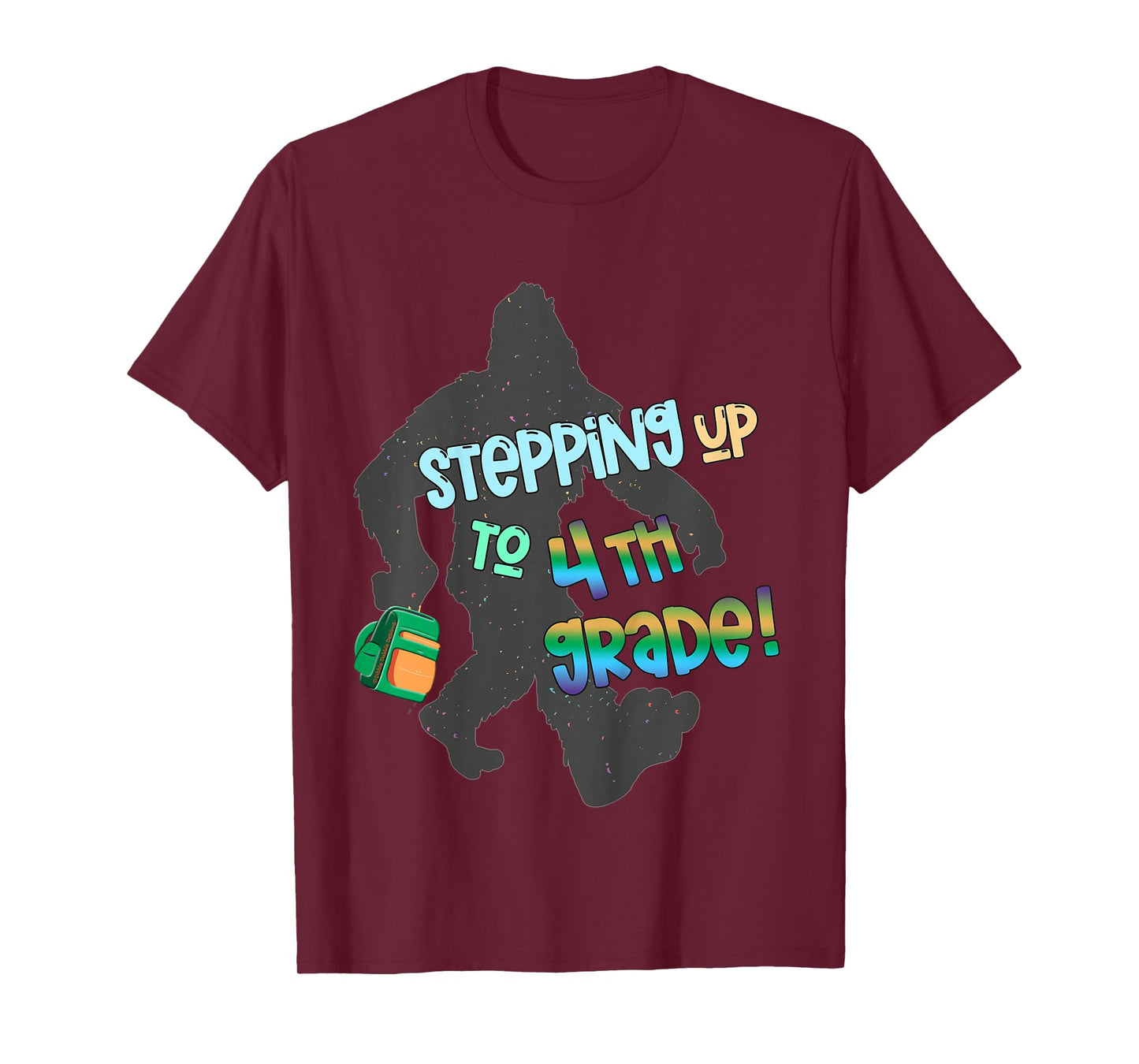 Fun Back to School Stepping Up To 4th Grade with Bigfoot T-Shirt