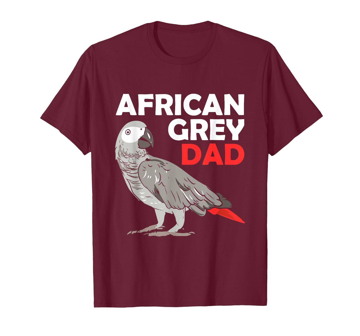 African Grey Parrot Dad Congo Bird Father T-Shirt