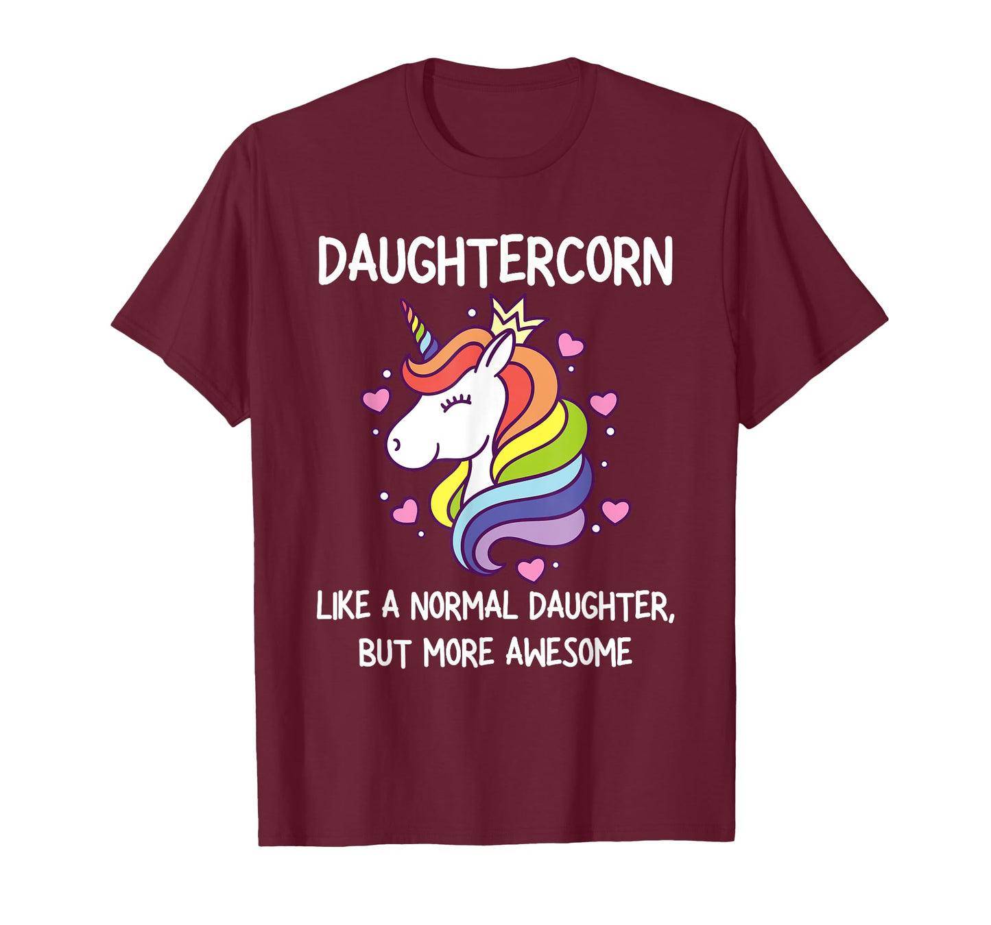 Womens Funny Daughtercorn Unicorn Costume Daughter T-Shirt