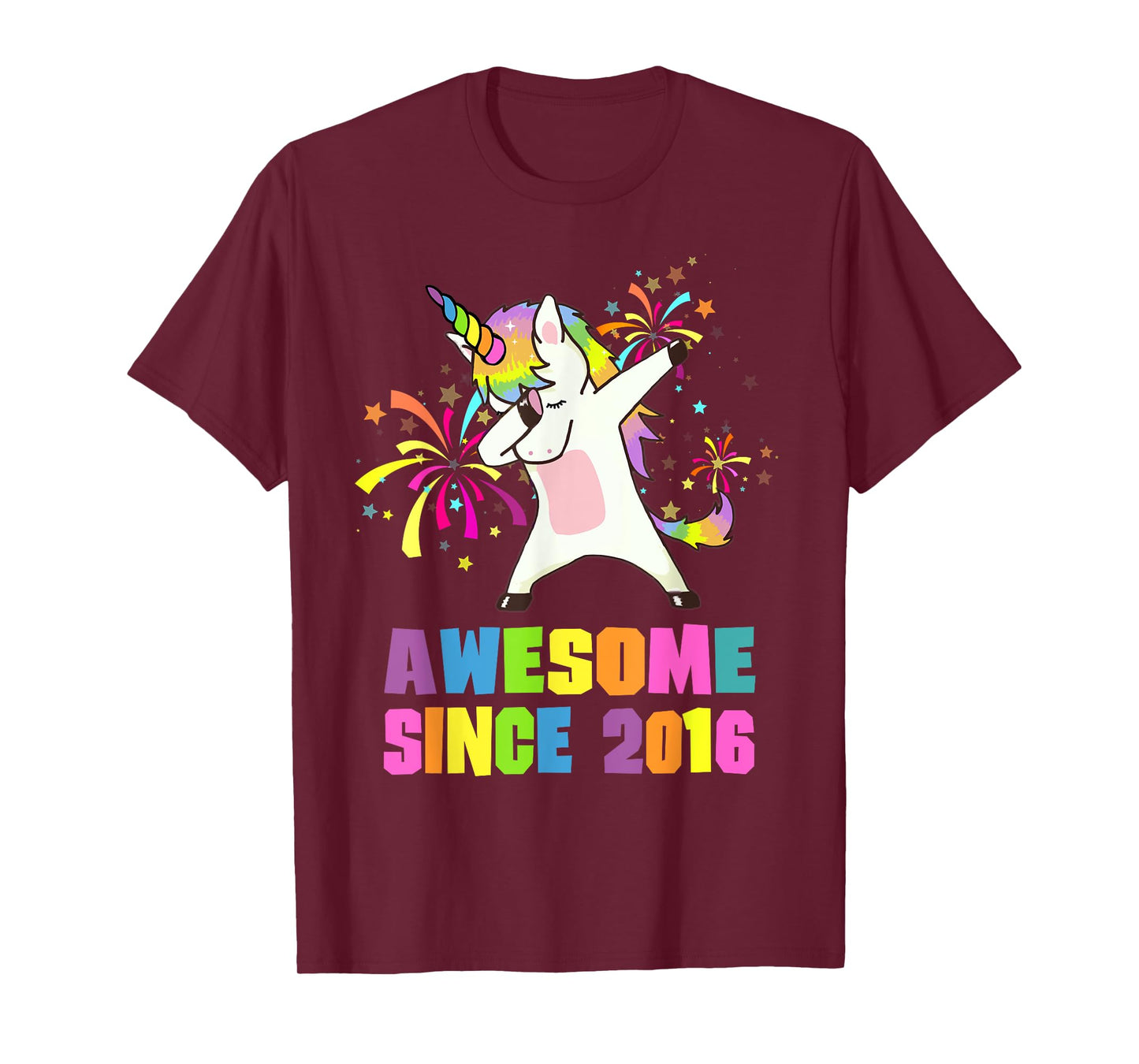 9 Years Old 9th Birthday Awesome Since 2016 Unicorn T-Shirt