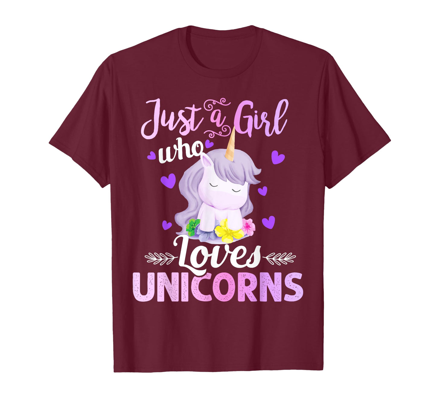 Cute Unicorn Lover Gifts - Just a Girl Who Loves Unicorns T-Shirt