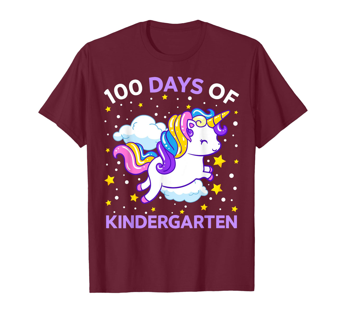 100 Days of Kindergarten Unicorn Girls 100 Days of School T-Shirt