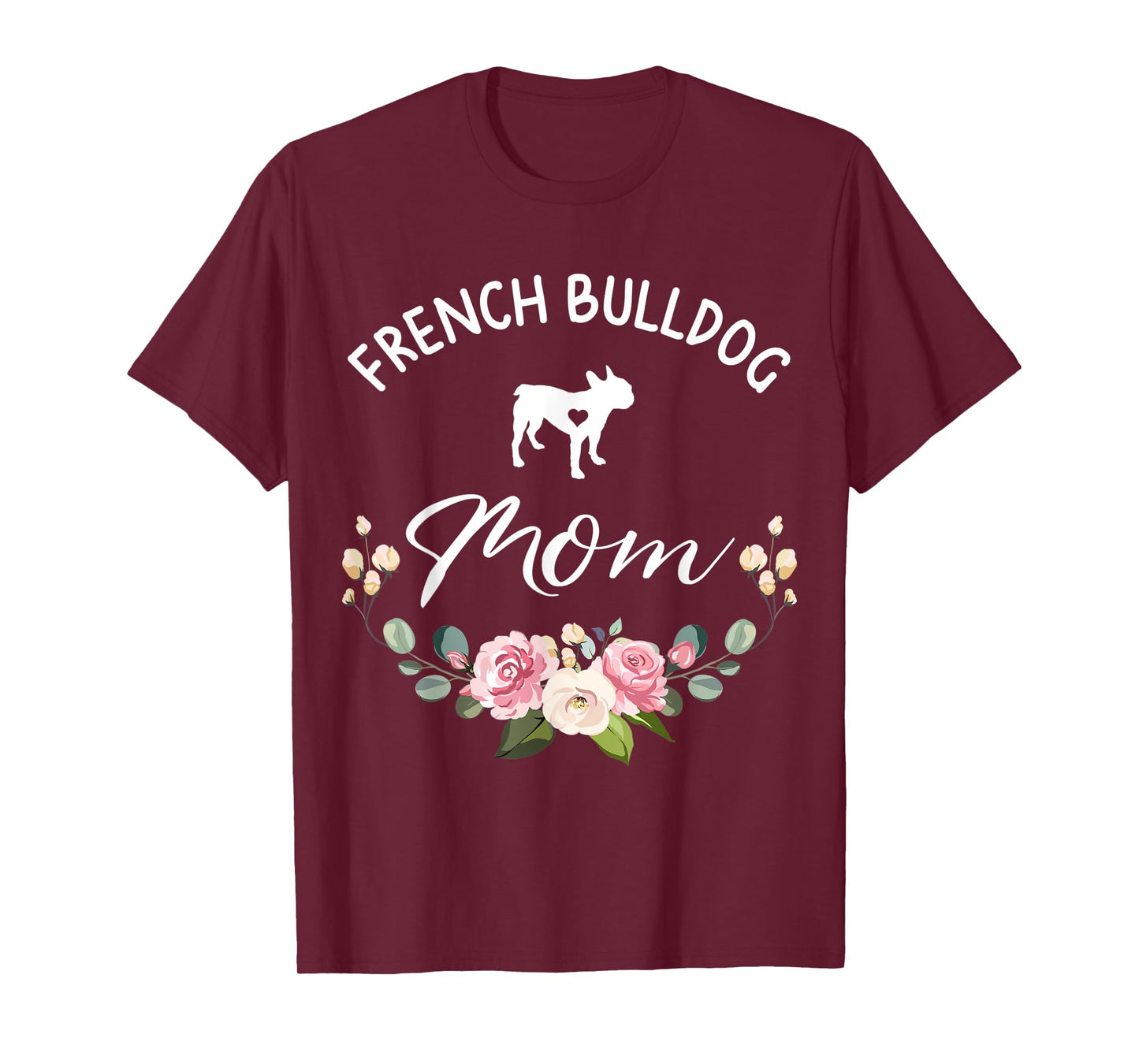 French Bulldog Dog Mom Silhouette Mother's Day Men Women T-Shirt