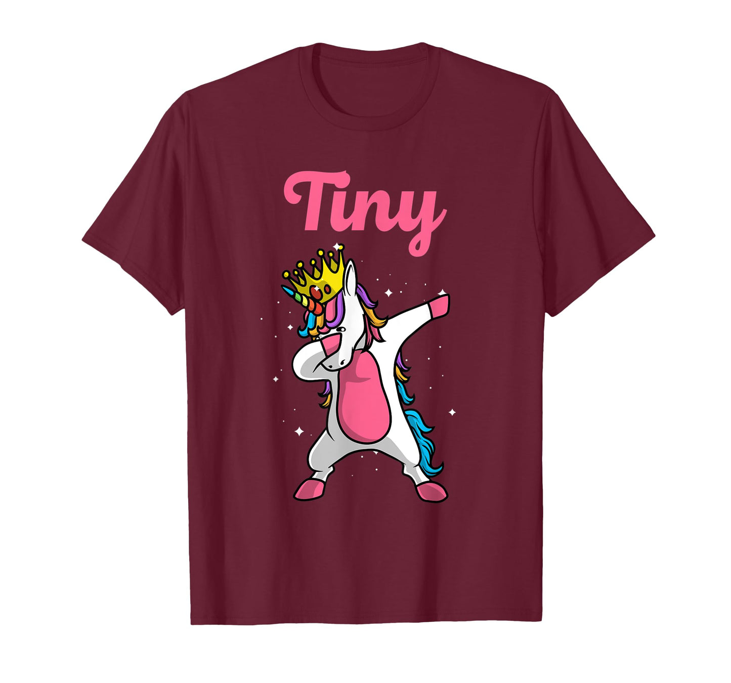 TINY Name Personalized Birthday Dabbing Unicorn Queen T-Shirt