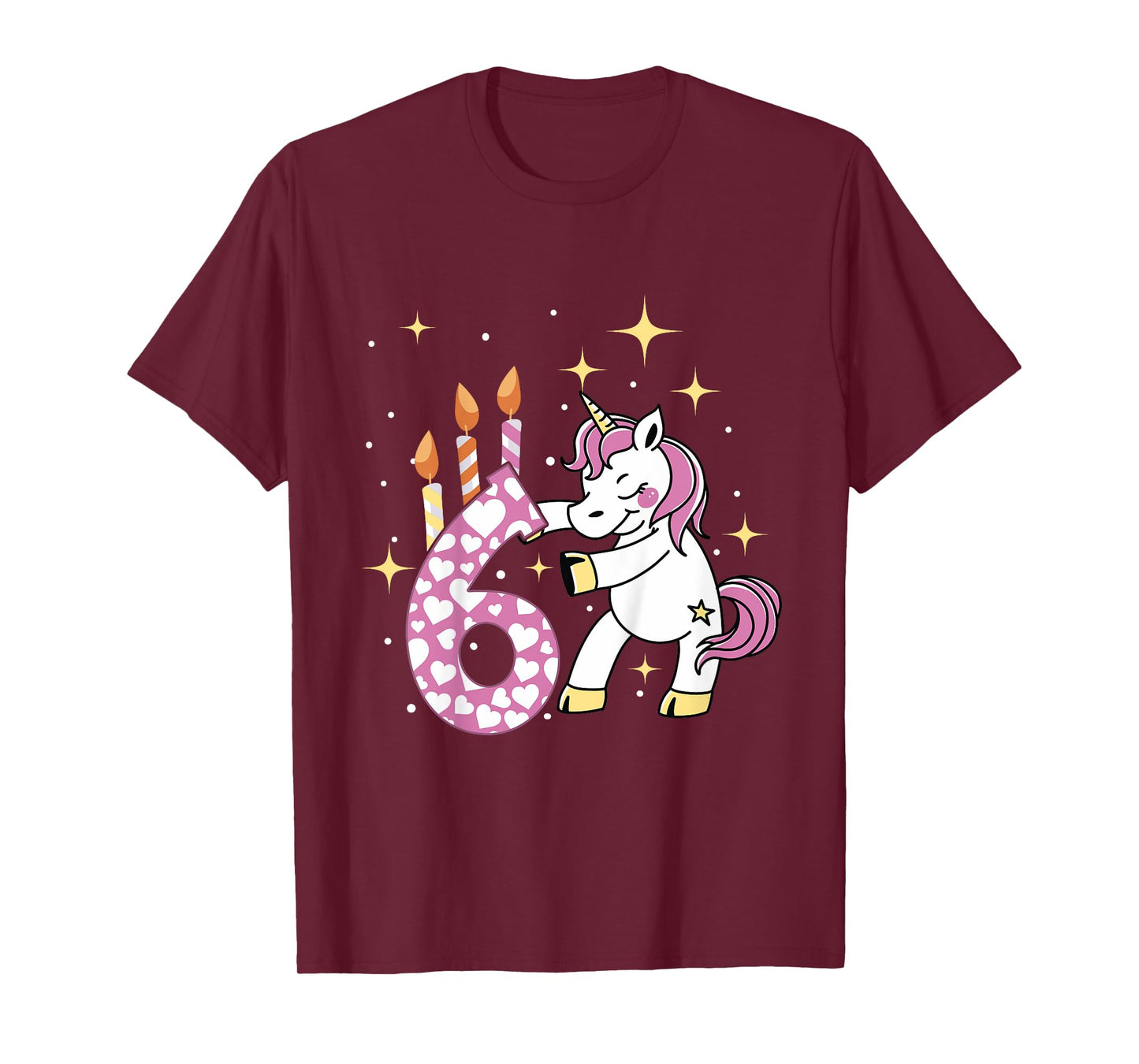 6th Birthday Unicorn For A 6 Years Old Girl Birthday T-Shirt