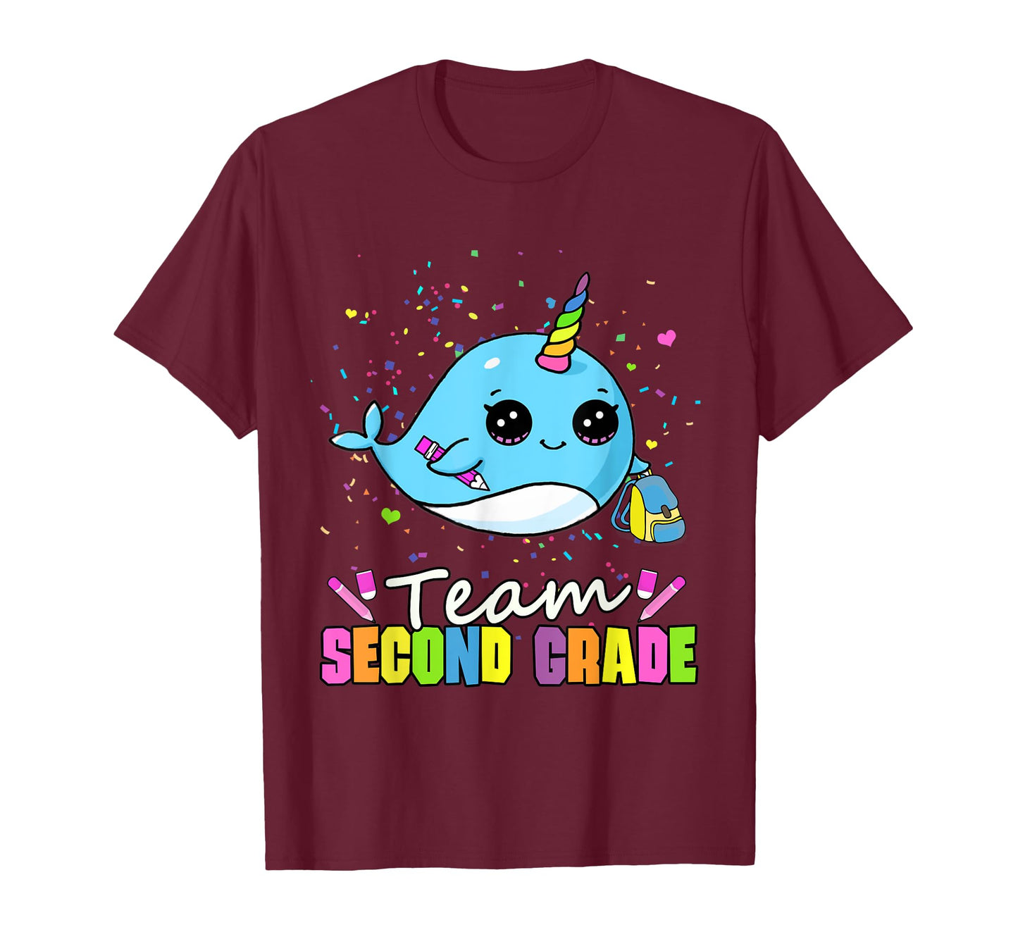 Team Second Grade Narwhal Team 2nd Grade T-Shirt