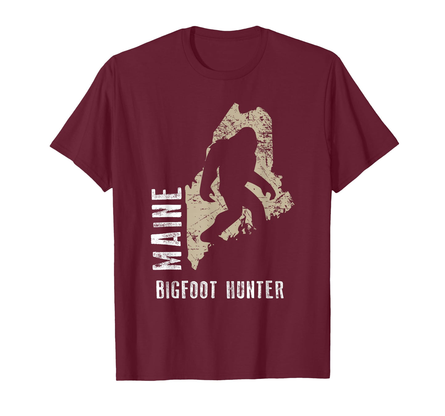 Maine Bigfoot Hunter Shirt, Funny Sasquatch Gift T-Shirt