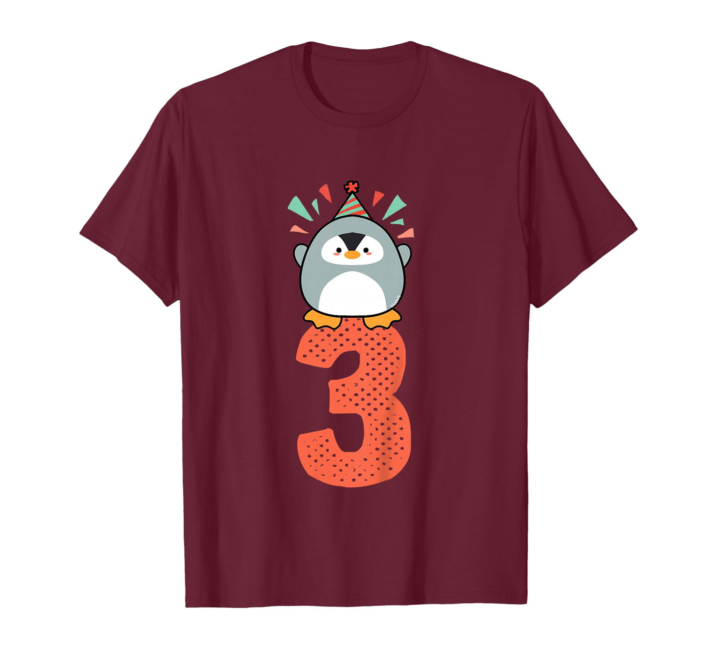 3rd Birthday Gift Idea Toddler Penguin 3 Years T-Shirt