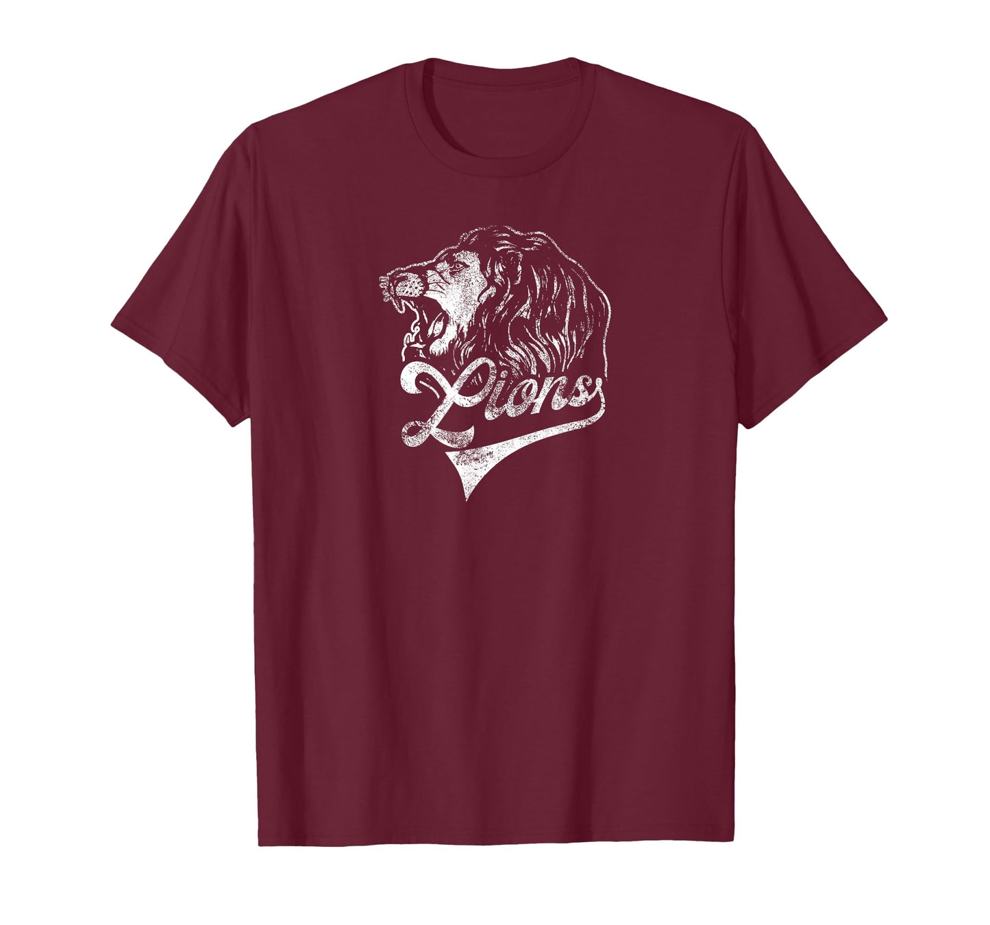 Lions School Sports Fan Team Spirit Mascot Vintage T-Shirt