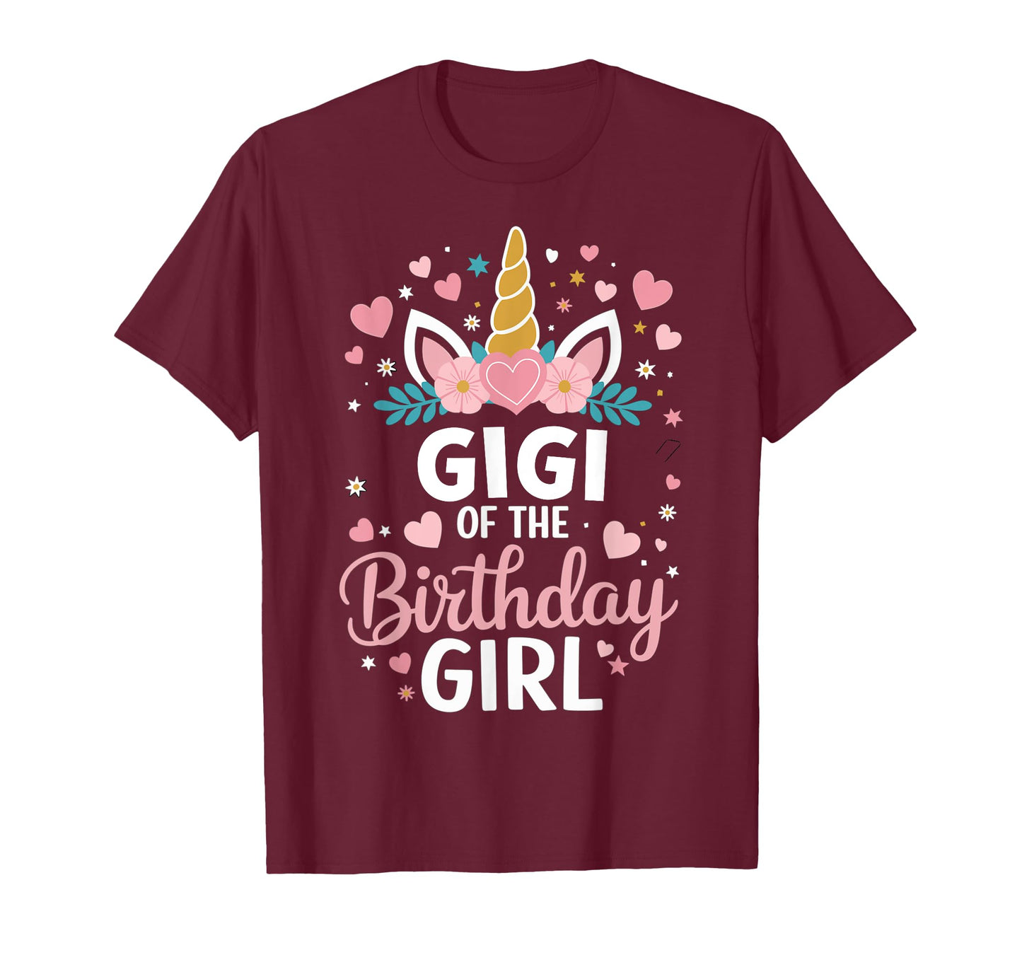 Gigi Of The Birthday Girl Unicorn Grandma 1st Bday T-Shirt