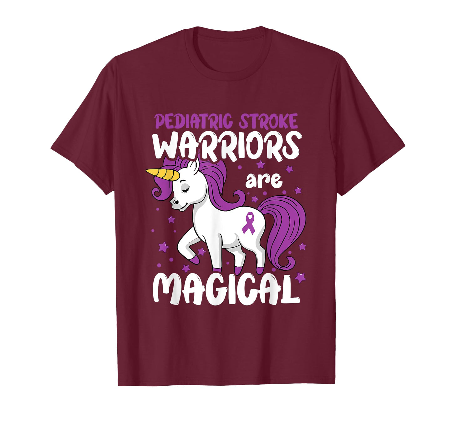 Pediatric Stroke Survivor Purple Pediatric Stroke Awareness T-Shirt