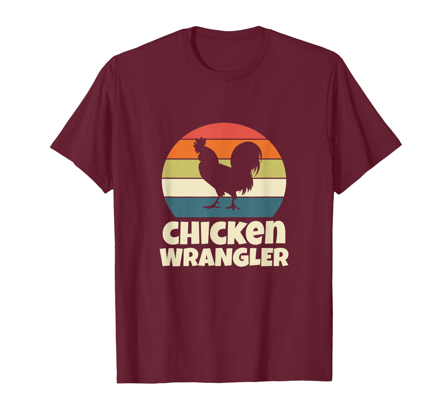 Chicken Wrangler Farmer Rooster Farming Retro Vintage T-Shirt