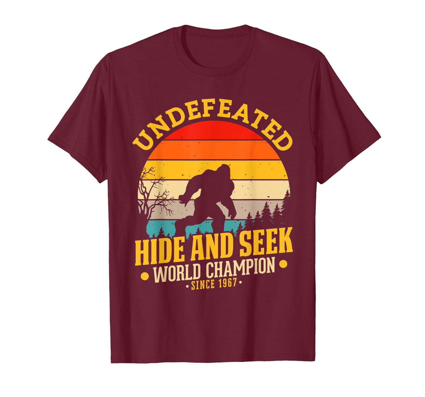 Vintage Bigfoot Undefeated Hide And Seek Champion T-Shirt