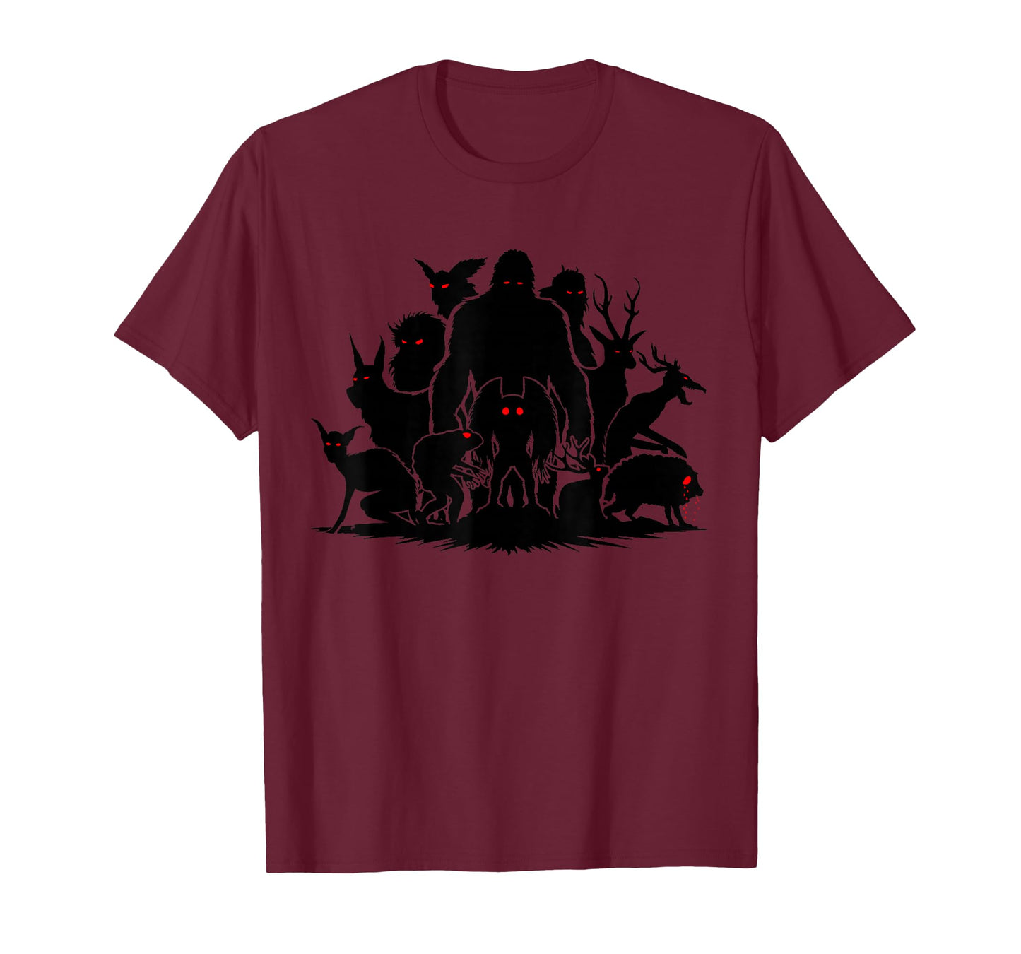 Funny Cryptid Monsters Bigfoot Mothman Wendigo Cryptozoology T-Shirt