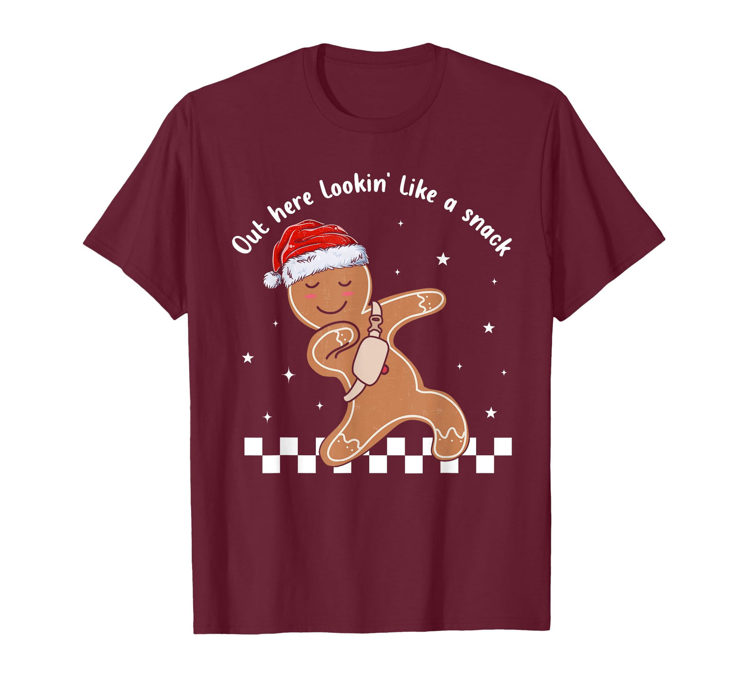 Out Here Looking Like A Snack Gingerbread BouJee Christmas T-Shirt