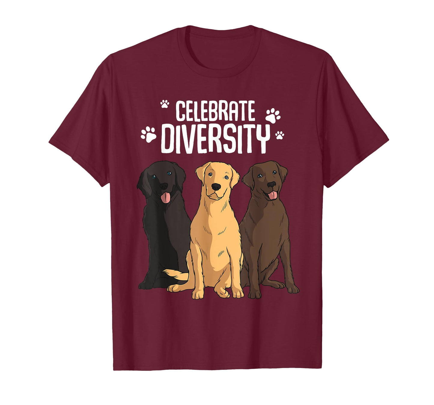Funny Labrador Retriever Gift Men Women Celebrate Diversity T-Shirt