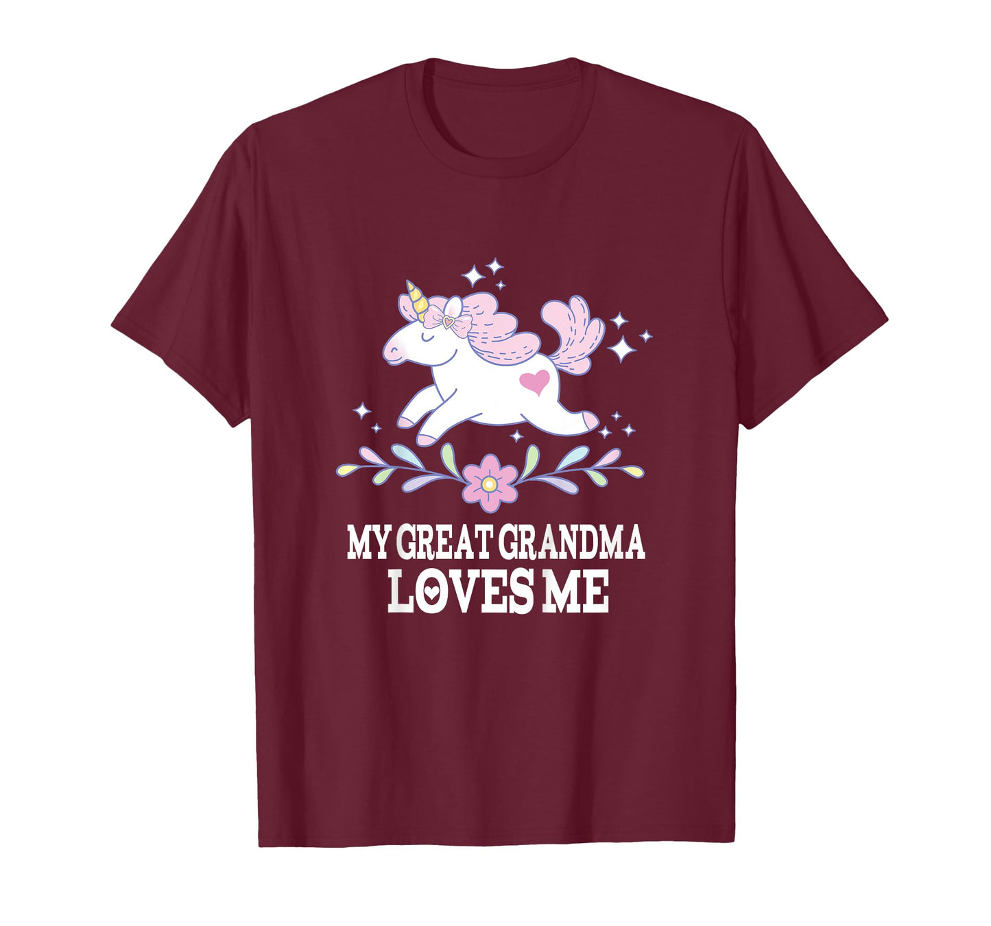My Great Grandma Loves Me Girl Unicorn Granddaughter T-Shirt