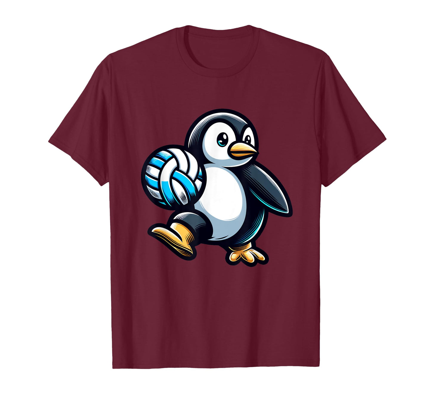 Adorable Penguin Volleyball Design Fun T-Shirt
