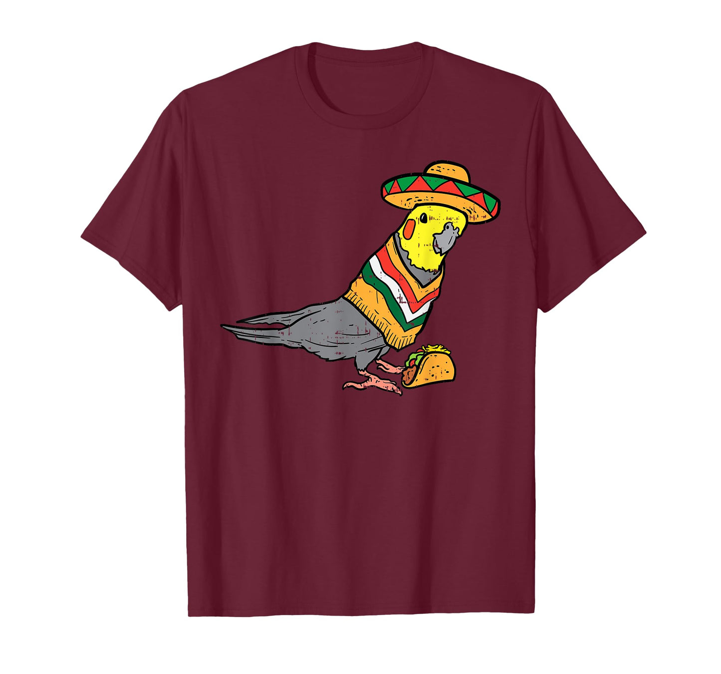Mexican Cockatiel Bird Sombrero Taco Cute Cinco De Mayo T-Shirt