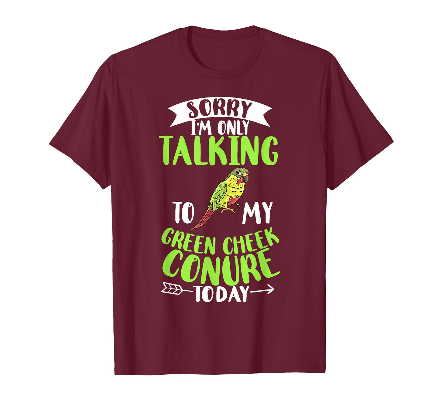 Green Cheek Conure Funny Animals Cute Birds T-Shirt