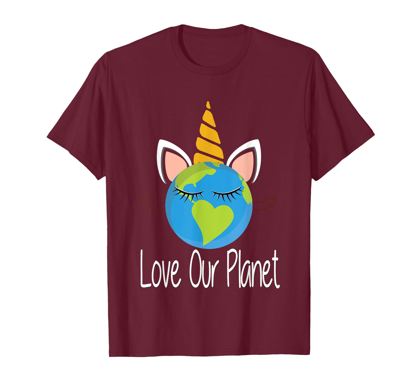 Toddler Girl Earth Day T Shirt Kids Unicorn Face Tee Teen T-Shirt