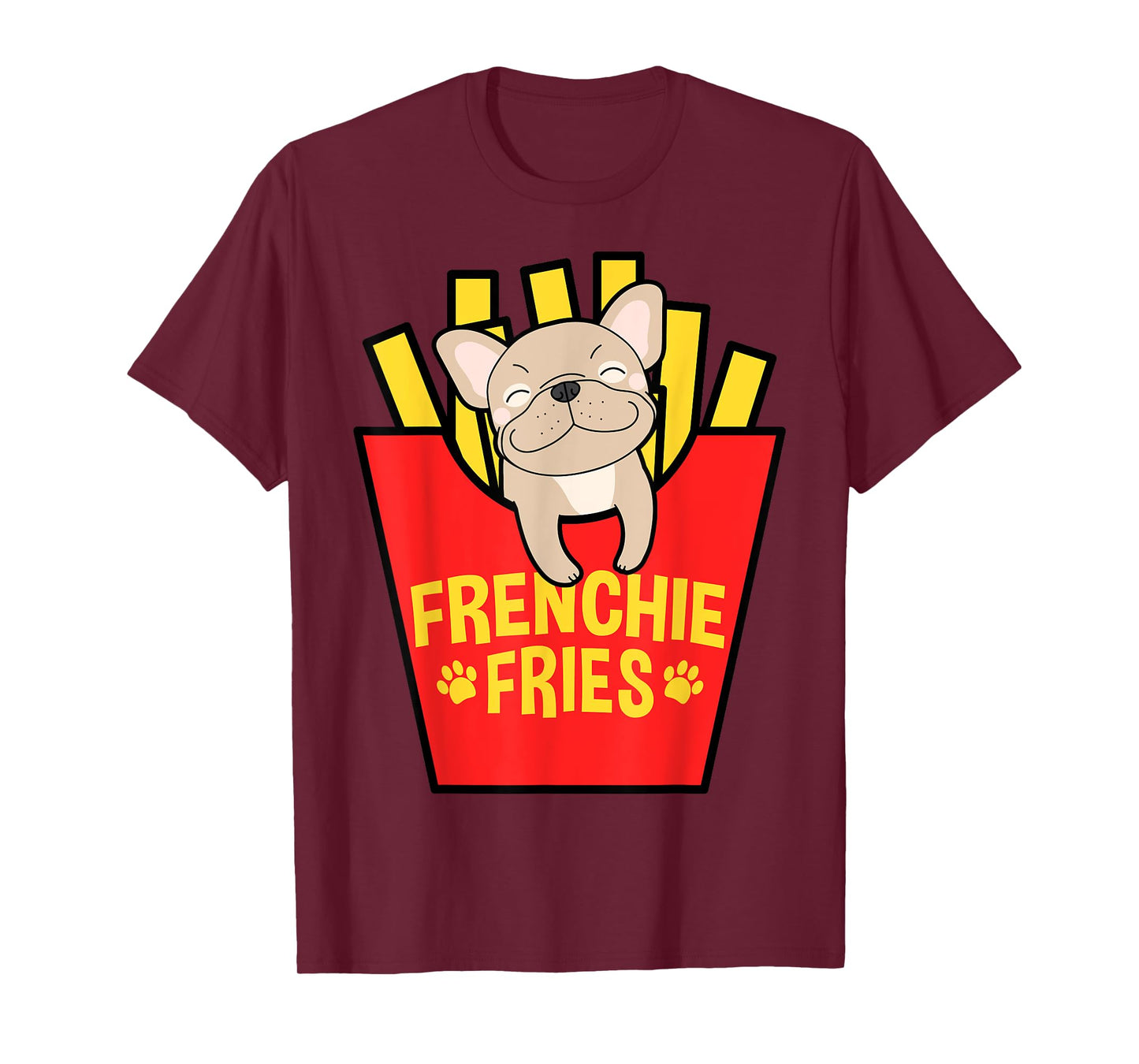 French Bulldog Frenchie Fries Mom Dad T-Shirt